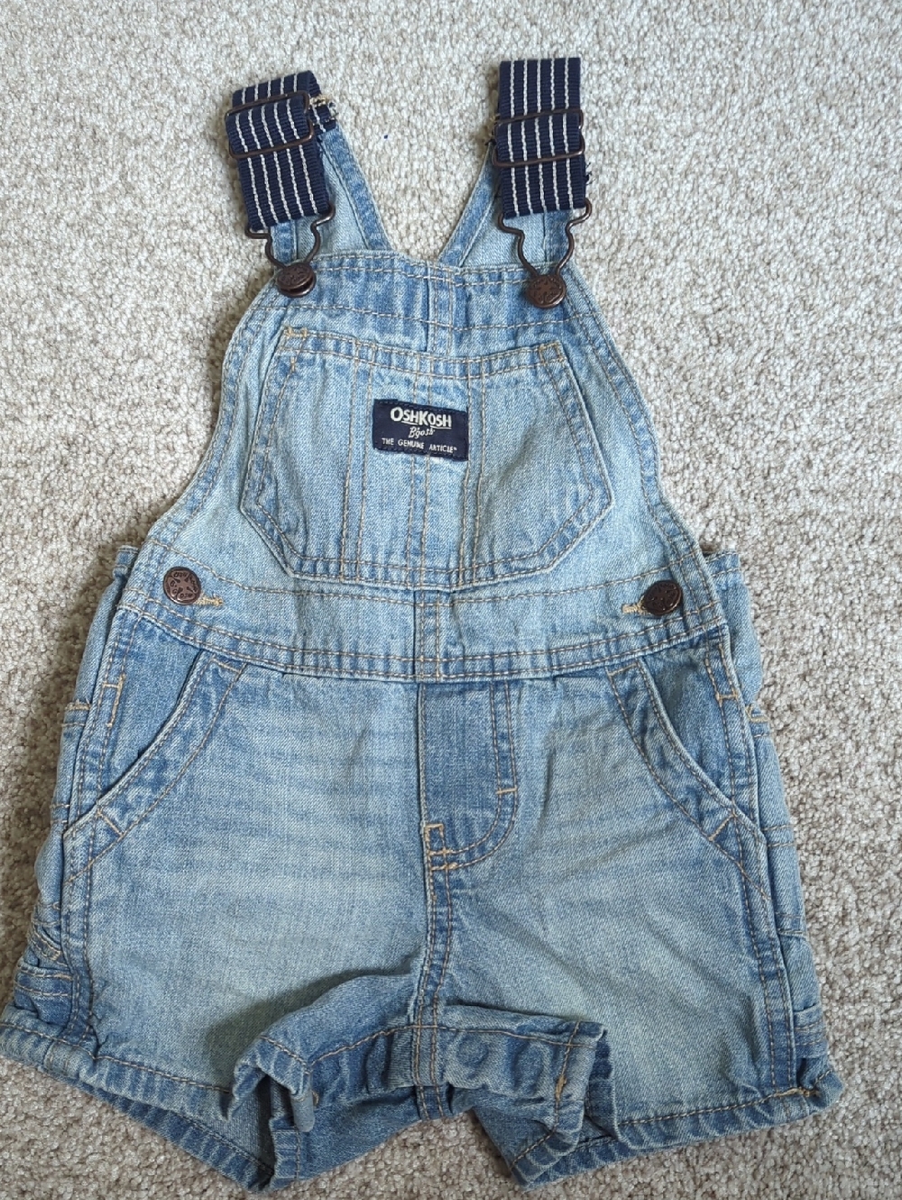 OshKosh 9M Denim Short Overalls